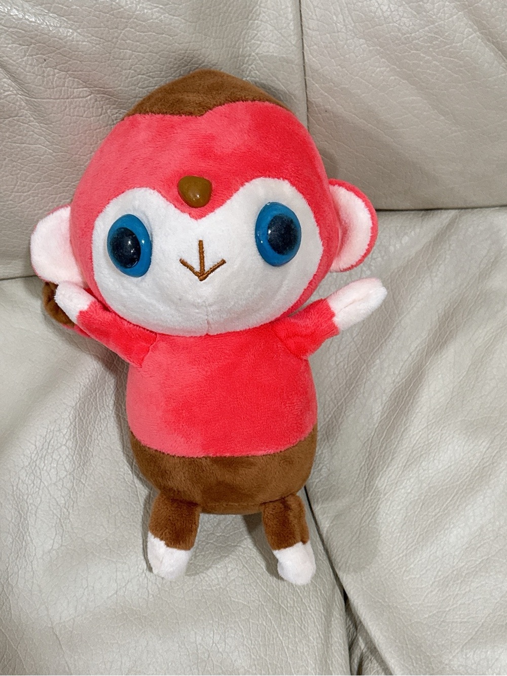 Red & Brown Plush Monkey Plushie